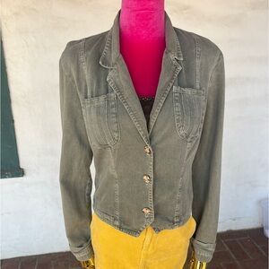 Vintage khaki button up jacket